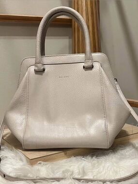 Matt & Nat Cream Faux Leather Top-Handle Tote